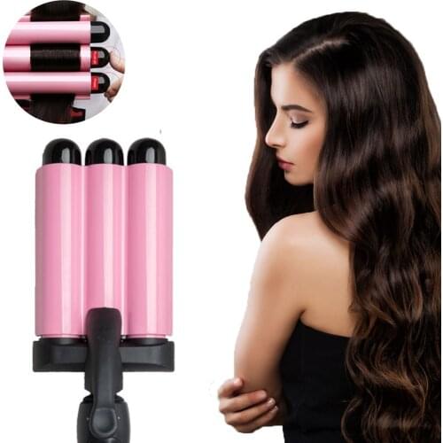 New Hair Curling Iron Styling tools Ceramic Triple Barrel Hair Curler Hair Waver Hair Styler Curls Electric Curling 110V-240V