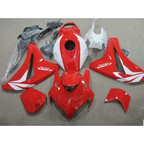 Dor-White Red Fairings For CBR1000 CBR1000RR 08 09 10 11 2008 2009 2010 2011 Injection ABS Motorcycle Fairing Kits New