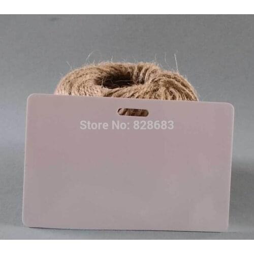Blank credit card size white blank PVC card with hole