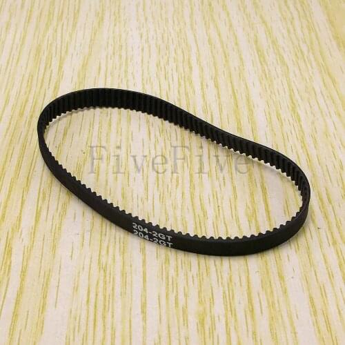 5pcs/lot 204-GT2 Loop Timing Belt Width 6mm GT2 Belt Rubber Fiberglass Inner Length 204mm 102 Teeth for GT2 Timing Pulley