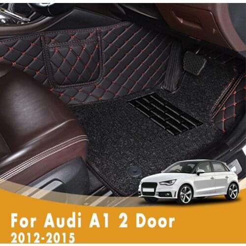 RHD Luxury Double Layer Wire Loop Carpets Car Floor Mats For Audi A1 2 Door 2015 2014 2013 2012 Anti-Dirty Floorliners Cover