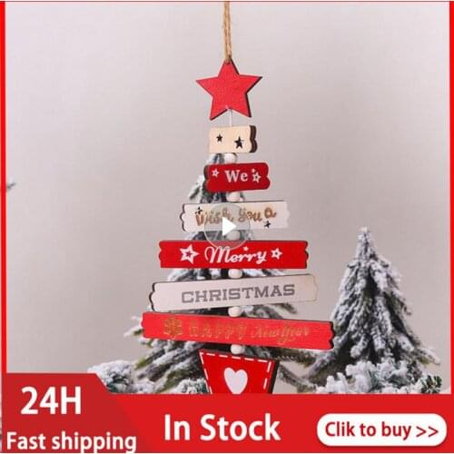 Christmas Tree Wooden Pendant Bell Pendant Decoration Pendants Door Window Decor Christmas Party Xmas Gifts Christmas Accessory