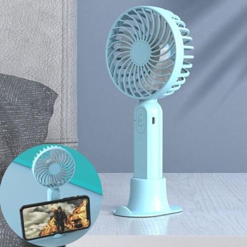 Mini Handheld Fan Cooling Fan Personal Fan Portable Desk Fan with Base 3 Speed Adjustable for Travel Office Household Use