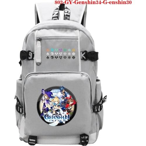 Back To School Anime Backpacks Genshin Impact Print Backpack Bolsa Feminina Fashion Brand Students School Bags Teenage Bags