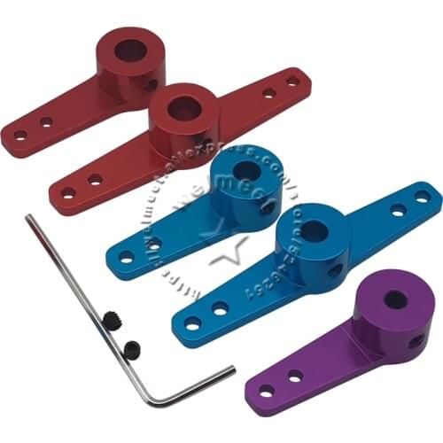 1pcs 3mm/4mm/5mm RC Car Steering Servo Arm Aluminum Metal Knuckle Half Arm Horn Transmission Arm Crank Connecting Rod25T/24T