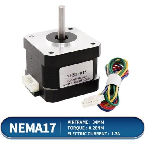 1.3A Micro 42 stepper motor Nema17 34MM 12V two-phase four-wire Nema17 42 stepper motor 3D printing motor