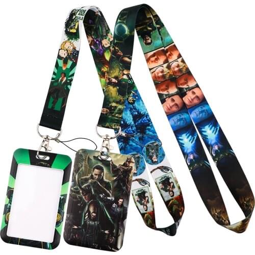 DZ2435 Loki Lanyard For Keychain ID Card Cover Pass student Mobile Phone USB Badge Holder Key Ring Neck Straps Accessories
