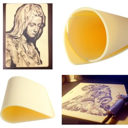 3Sheets Large Tattoo Practice Skin Blank Thick Silicone Tattooing And Microblading Supplies