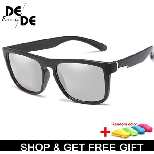The New Brand Photochromic Sunglasses Men Polarized Chameleon Discoloration Sun Glasses Outdoors Sports Square Accessories