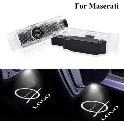 LED Welcome Light Car Door HD Projectors 6000K Shadow Lamp For Maserati Quattroporte Levante Ghibli GranTurismo GranCabrio