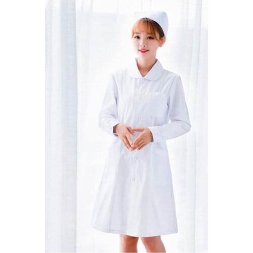 Nurse Uniform Hospital Doctor Clothes Summer Short Long-sleeved Female Pink White Lab Coat Beauty Salon Overalls Nursing Scrubs