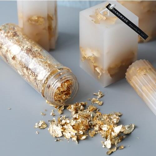 1 Bottle Candle Gold Foil Ins Hot For Candle Molds Silicone Mold Aromatherapy Soap Mould Using For Candle Making Decoration