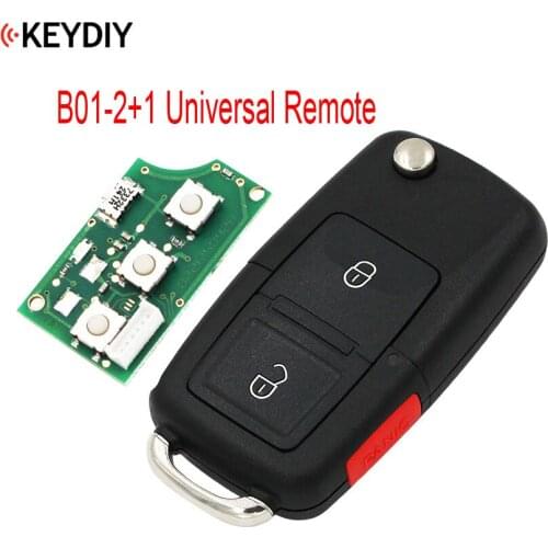 1PC, KEYDIY Original Universal B Series Remote Control B01-2+1 KD900K/D900+/URG200/KD-X2 Key Programmer B5 Style