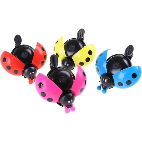 1Pc Lovely Kids Ladybird Bell Ring For Bike Ride Horn Alarm Bicycle Accessories Bicycle Bell Ring Beetle Cartoon Cycling Bell
