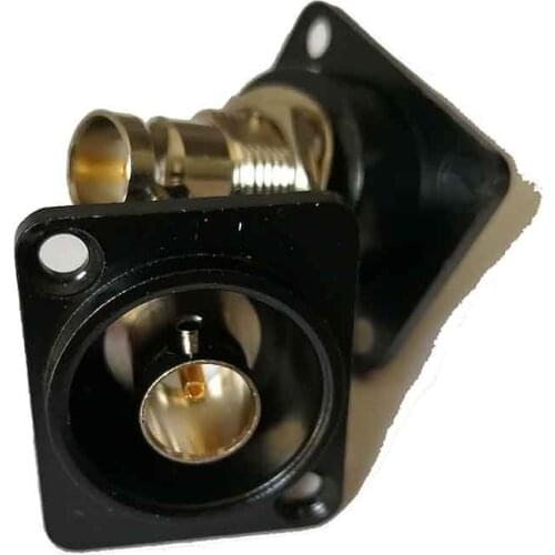 50pcs/lot NEW NBB75DFGB Connector BNC type D for panel D type 75 ohm BNC Socket DC-RUD panel welding block Panel D-shape NBB75DF