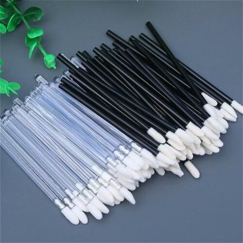 50pcs Disposable Lip Soft Brushes Makeup Necessary Tools Lipstick Wand Applicator Brushes Cosmetic Accessories