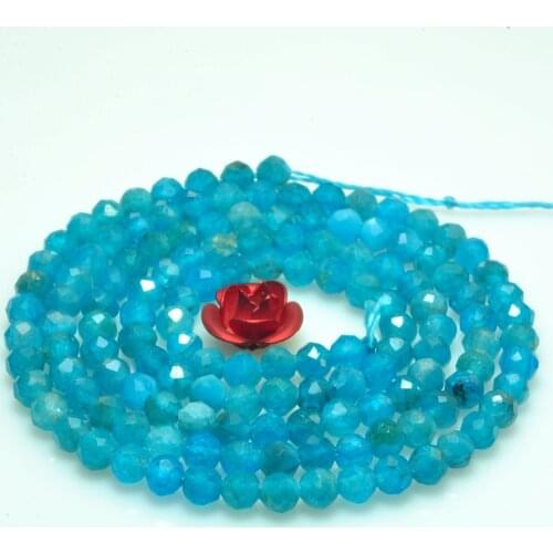 Apatite 3mm 6mm 8mm Natural Gemstone Beads round faceted for silver 925 jewelry Necklace Earring bracelet 15inch ICNWAY