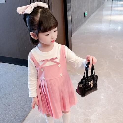 Toddler Girl Dresses Big Bow Girl Child Dress Patchwork Child Dress Casual Style Childrens Clothing