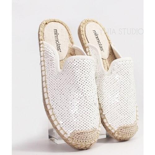 2020 summer new arrival women slides, flat espadrill slippers