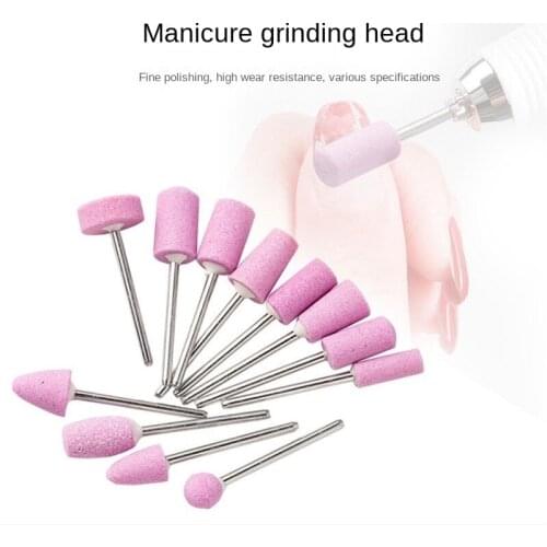 12Pcs Ceramic Nail Drill Bits Electric Manicure Head Replacement Device For Manicure Pedicure Polishing Mill Cutter Nail Files