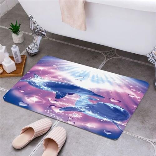 Beautiful Dolphin Entrance Door Floor Mat Door Mat Non-Slip Foot Pad Home Welcome Carpet For Hallway Bath Kitchen Doormat