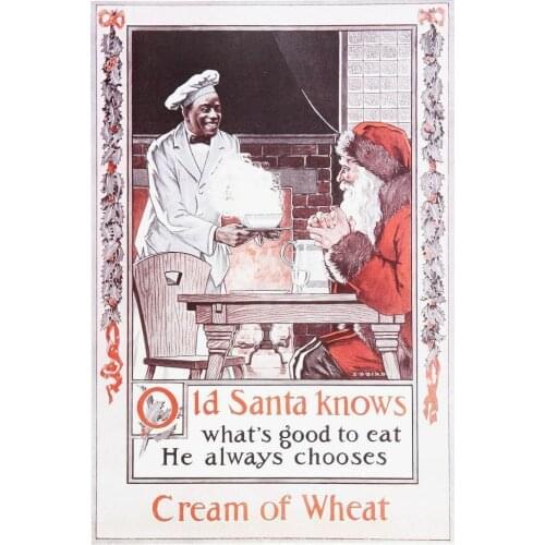 CREAM OF WHEAT 1930 VINTAGE METAL TIN SIGN POSTER WALL PLAQUE