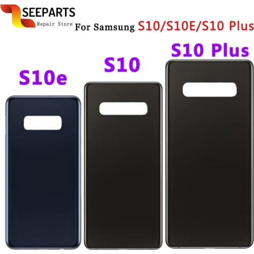 For SAMSUNG S10 S10+Battery Cover For Samsung Galaxy S10 Back Battery Cover Door Rear Glass S10e Housing Case with free shipping