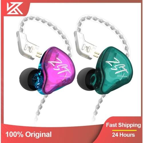 KZ ZST ZST X In Ear Earphone Hybrid Headset HIFI Bass Noise Cancelling Colorful Earbuds With Mic Replaced Cable for ZSN ZSX ZS3