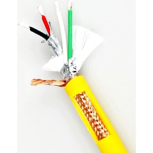 Copper Silver Plated CD Power Amplifier Signal Line USB Decoder Hifi Audio Discrete DIY Bulk Cable