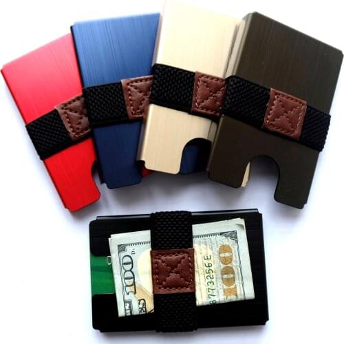 Mini card case aluminum alloy card case metal WALLET bank card case wood card case