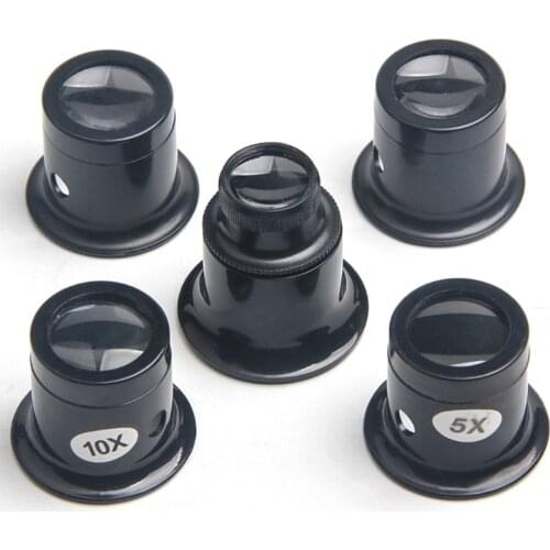 1 Pc Jewelry Making Tools Portable Jewelry Loupe Magnifying Glass 3X/5X/10X /15X /20X Portable Monocular Magnifier Watch Lens