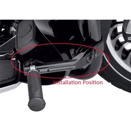 Motorcycle Long Angled Adjustable Highway Foot Peg For 1.25" Engine Guard (Harley Sportster 1200/ Electra Glide / F reewheeler)