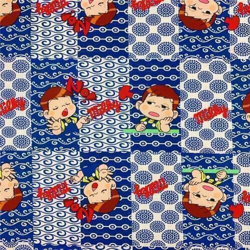 Cartoon Baby Milky Boy 100% Cotton Fabric for Boy Clothes Hometextile Cushion Cover Curtain DIY 105cm Width