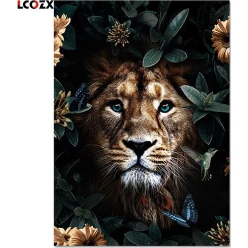 Deer Flower Butterfly DIY 11CT Cross Stitch Embroidery Kits Needlework Craft Set Cotton Thread Printed Canvas Home Sale