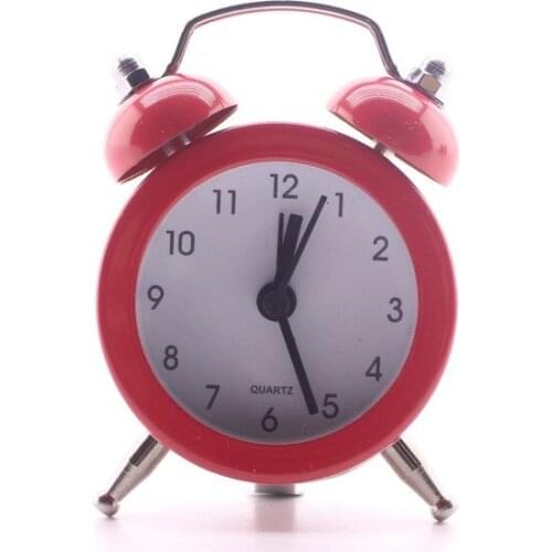 Deco Elite Mini Metal Table Top Alarm clock Red desk clock relogio de mesa настольные часы reloj de escritorio
