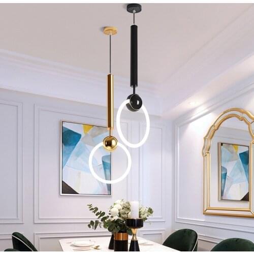 2021 New Nordic Makaron Modern Simple Circular Pendant Lights Round Single Head Personalized Creative Decorative Lamps LED 20W
