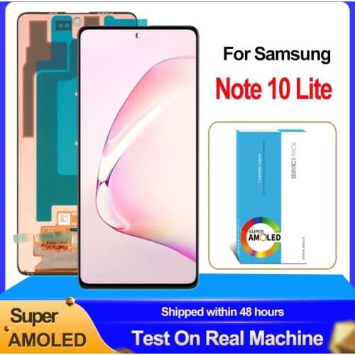 100% Original 6.7'' AMOLED Display For Samsung Galaxy Note 10 Lite N770F LCD Touch Screen Digitizer Assembly Repair Parts