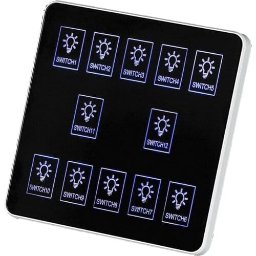 Programmable Intelligent Control Panel 86 Type Touch Switch Panel Intelligent Wall Switch RS485 Communication Customization