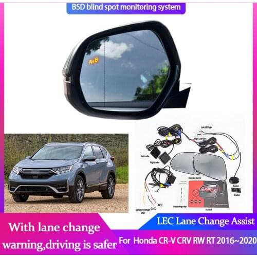 Radar Detector BSD Blind Spot Detective Mirror Accessories LED Indicator Security Drive Parts For Honda CR-V CRV RW RT 2016~2020