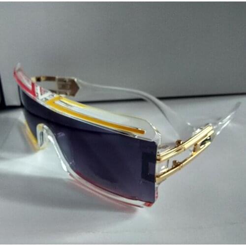 KAPELUS Hip-hop sunglasses for men and women Outdoor beach sunglasses Street Dance Siamese Big Frame Glasses 4024