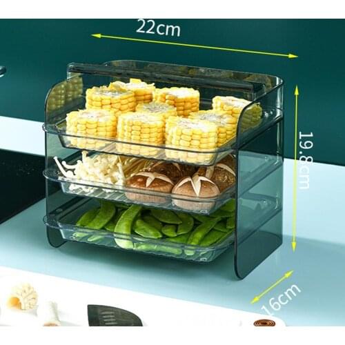 1Pcs Kitchen Accessories 3 Layers Plastic Non-perforated Food Serving Plates Preparation Rack Vegetable Basket Kitchen Supplies