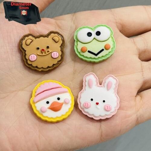 1PCS Resin Cute Cartoon Animals Fridge Magnetic Sticker Kawaii Bear Frog Snowman Rabbit Head Refrigerator Magnet DIY Photo Wall