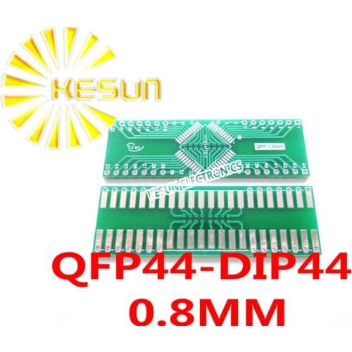 10PCS QFP44 turn DIP44 0.8MM Pitch IC adapter Socket Adapter plate PCB LQFP44 Connector
