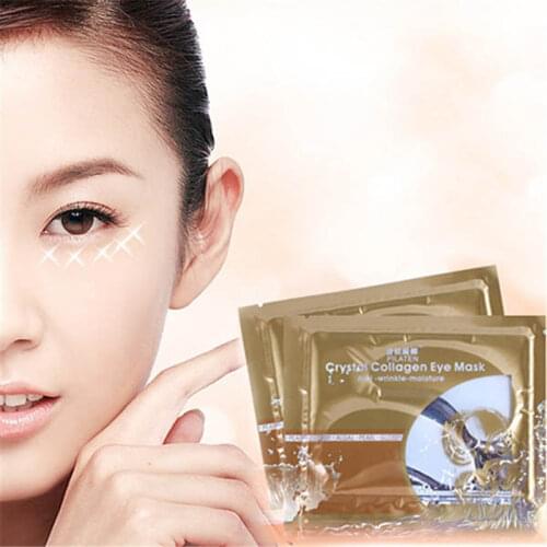 5pairs/lot Crystal Collagen Eye Mask Eye Patch Dark Circles Patches Anti-Aging Anti-Puffiness Whitening Skin Care Free