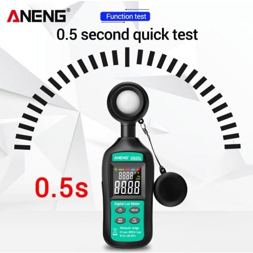 ANENG Digital LCD Display Handheld Illuminometer Light Meter Photometer Luxmeter Lux Meter 0-20,0000 Lux Illuminance Meter