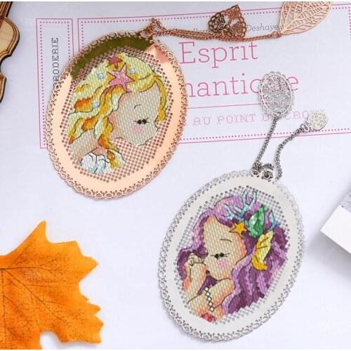 Angel Bookmark Princess DIY Craft Stich Set Cross Stitch Needlework Embroidery Crafts Counted Cross-Stitching Kit