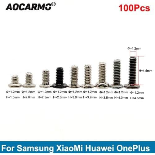 Aocarmo For XiaoMi For Huawei For OnePlus For Samsung Galaxy Inside Motherboard Middle Frame Bolts Screws 1.2x1.5/2.0/2.5/3.5mm