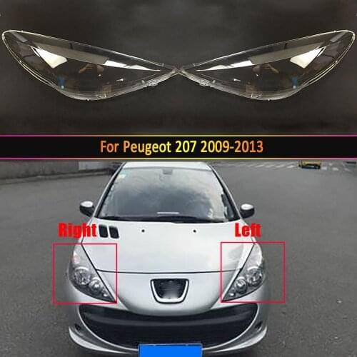 Car Headlight Lens For Peugeot 207 2009 2010 2011 2012 2013 Car Headlight Headlamp Lens Auto Shell Cover