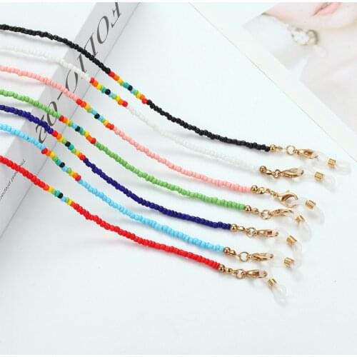 7 Colors Fashion Reading Glasses Chain Retro Beads Eyeglass Sunglasses Spectacle Cord Neck Strap String Mask Chain Eye wear