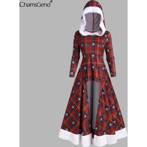 Модные платья в клетку CHAMSGEND China At AliExpress